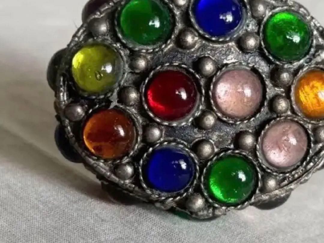 ガラスドームの装飾 ヴィンテージ 小物入れ ピルケース