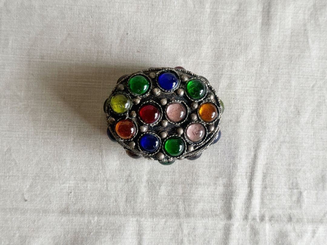 ガラスドームの装飾 ヴィンテージ 小物入れ ピルケース