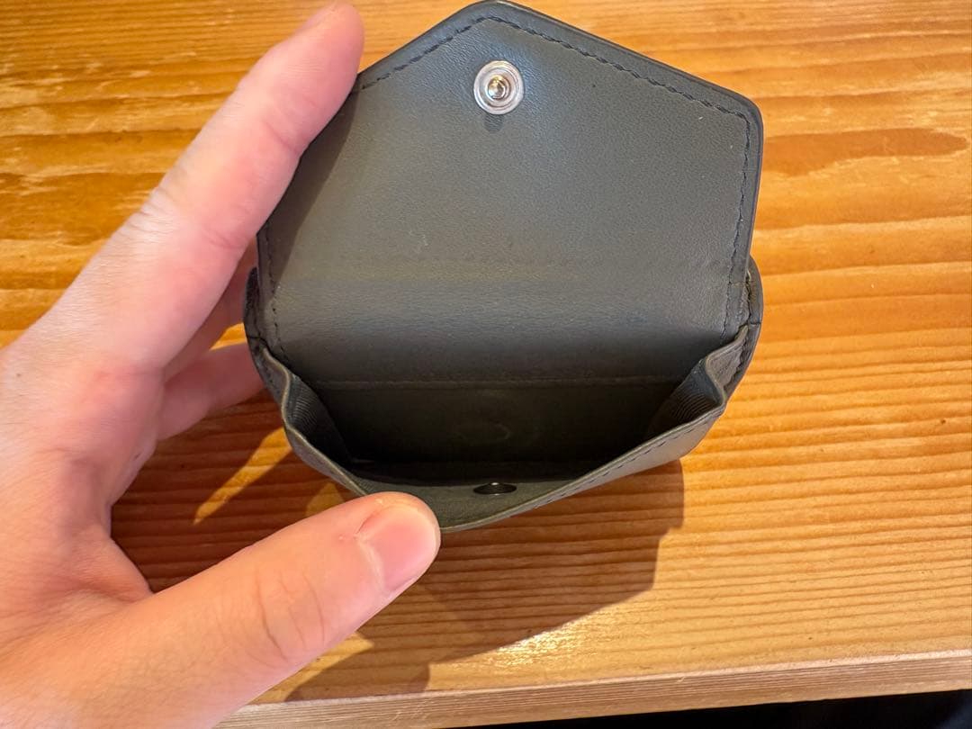 一*休様 22AWメゾンマルジェラ　グラファイト グレー カーフレザー3つ折り