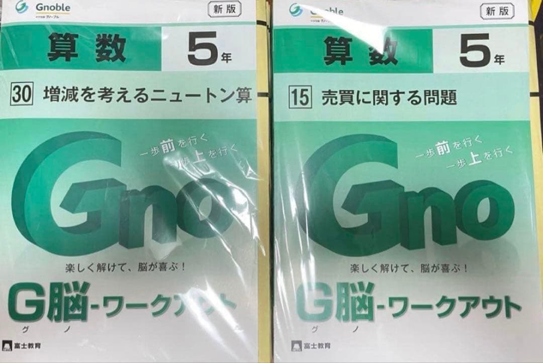 新版❣️未使用　⑳-5 グノーブル　5年グノワークアウト算数　30冊セット