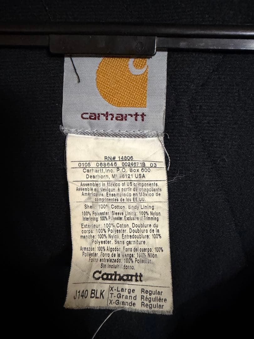 Carhartt J140 BLK ブラックジャケット X-Large
