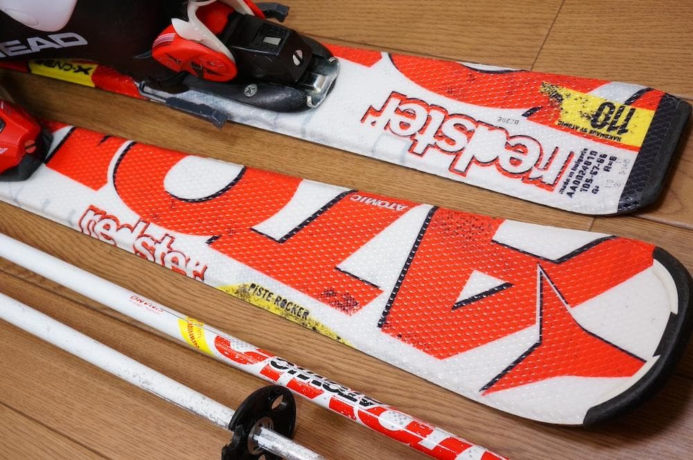 メンテ済 110cm 靴21.5cm ATOMIC 子供用スキーセット