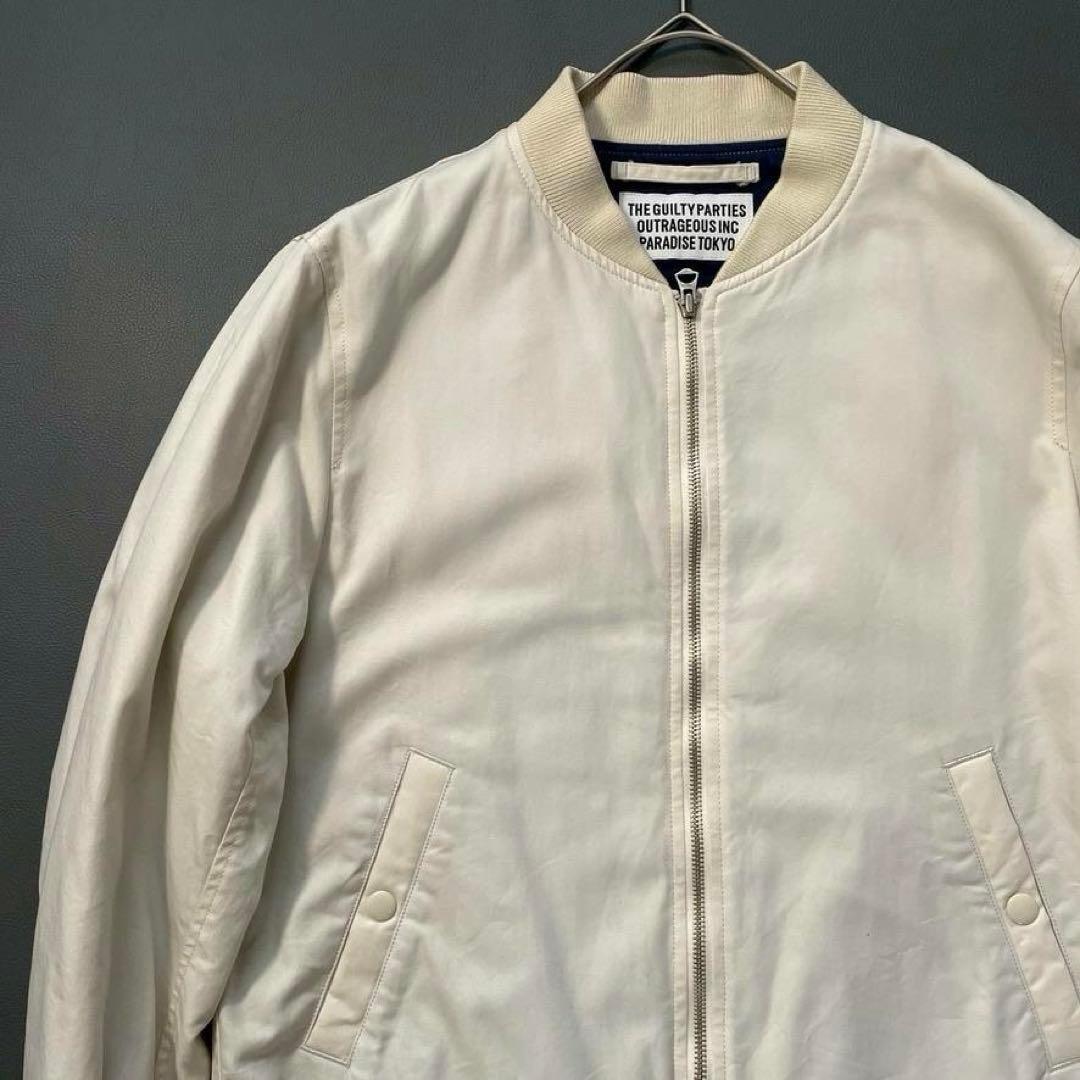 【希少】ワコマリア “FUNK” MA-1 ブルゾン 日本製 Mサイズ 白