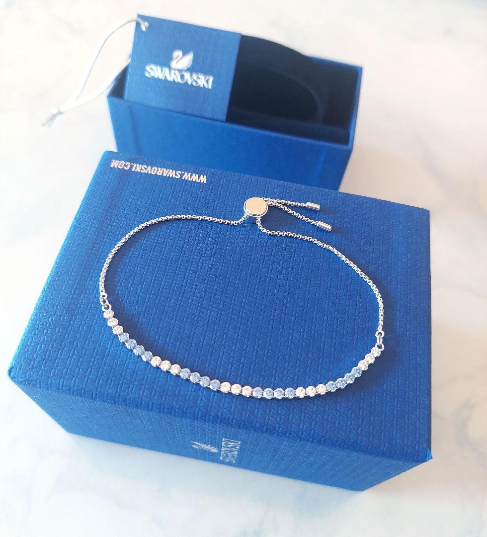 ほぼ新品 SWAROVSKI Subtle ブレスレット スワロフスキー ブルー