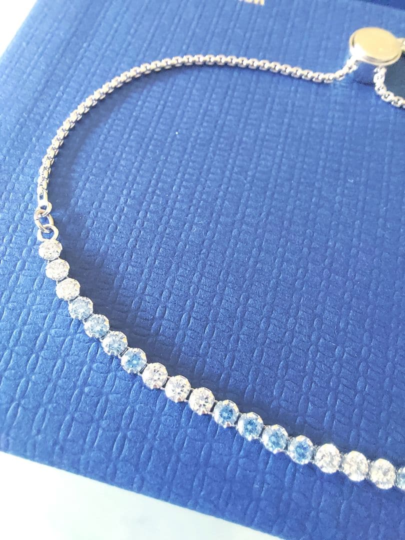 ほぼ新品 SWAROVSKI Subtle ブレスレット スワロフスキー ブルー