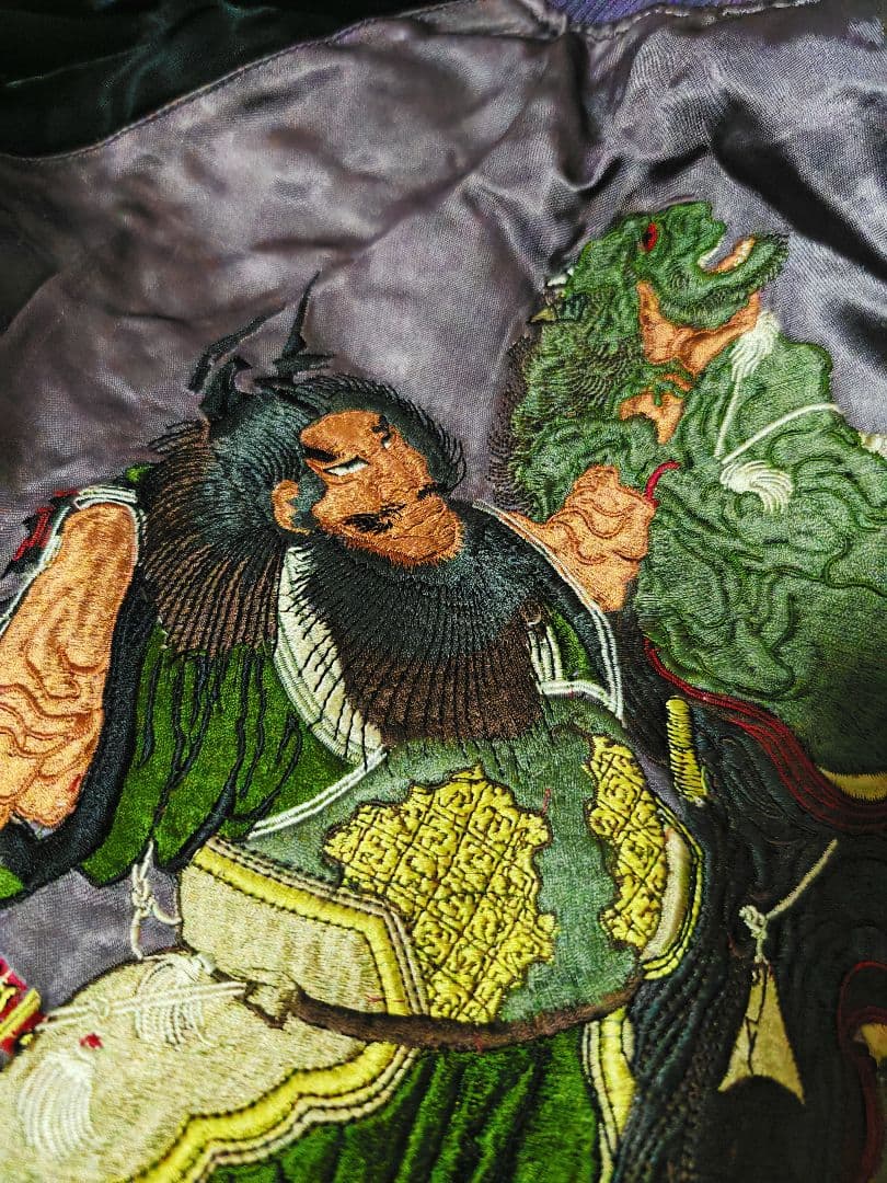 百花繚乱 2面用 日本 限定 スカジャン silk unisex vintage