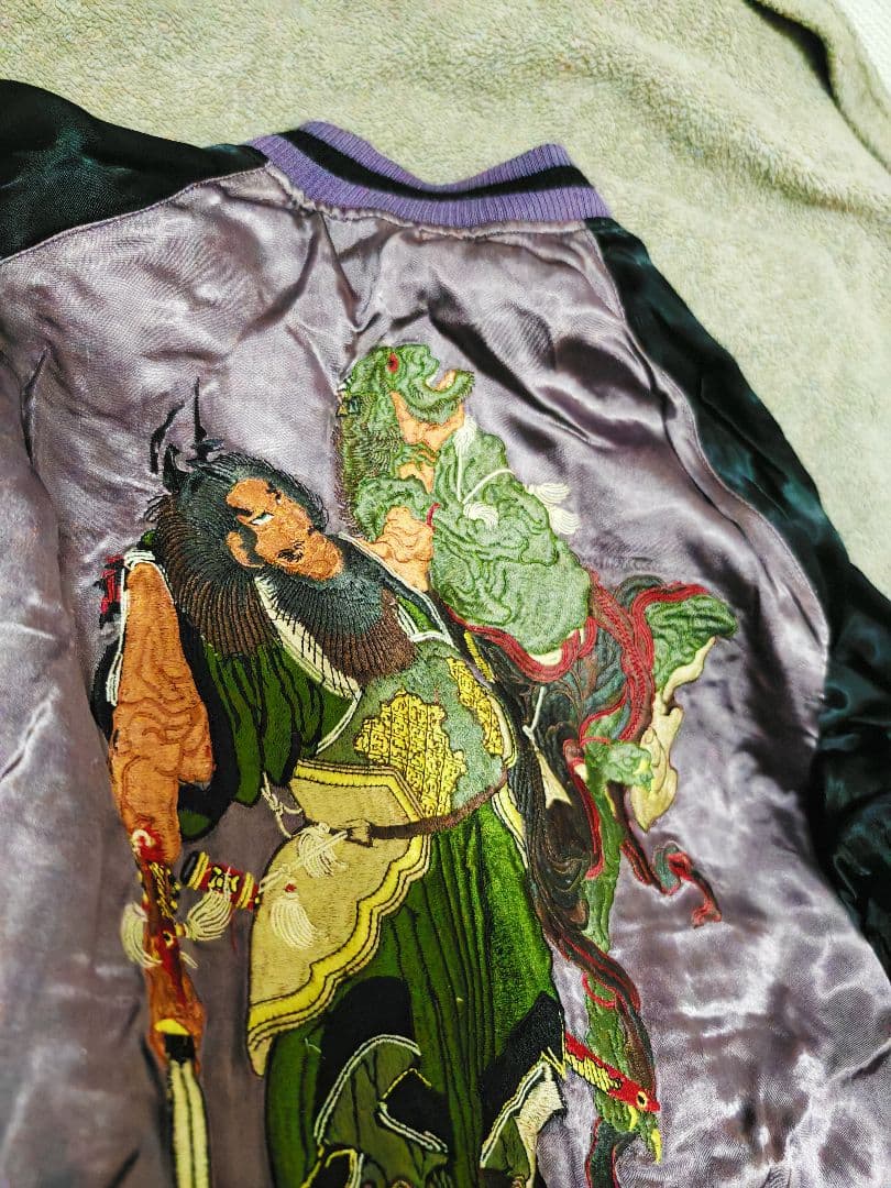 百花繚乱 2面用 日本 限定 スカジャン silk unisex vintage