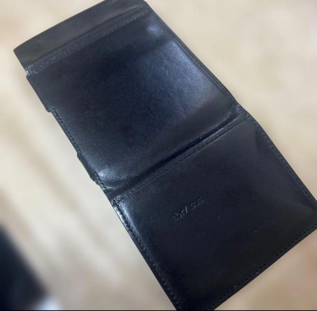 メンズ 二つ折り 本革 レザー ミニ財布 アブラサス abrAsus