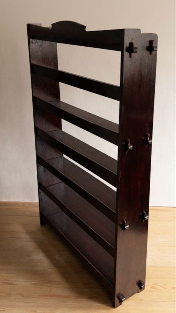 本棚　木組　大型　6段　高さ189㎝　希少　和家具　古道具　古家具　アンティーク