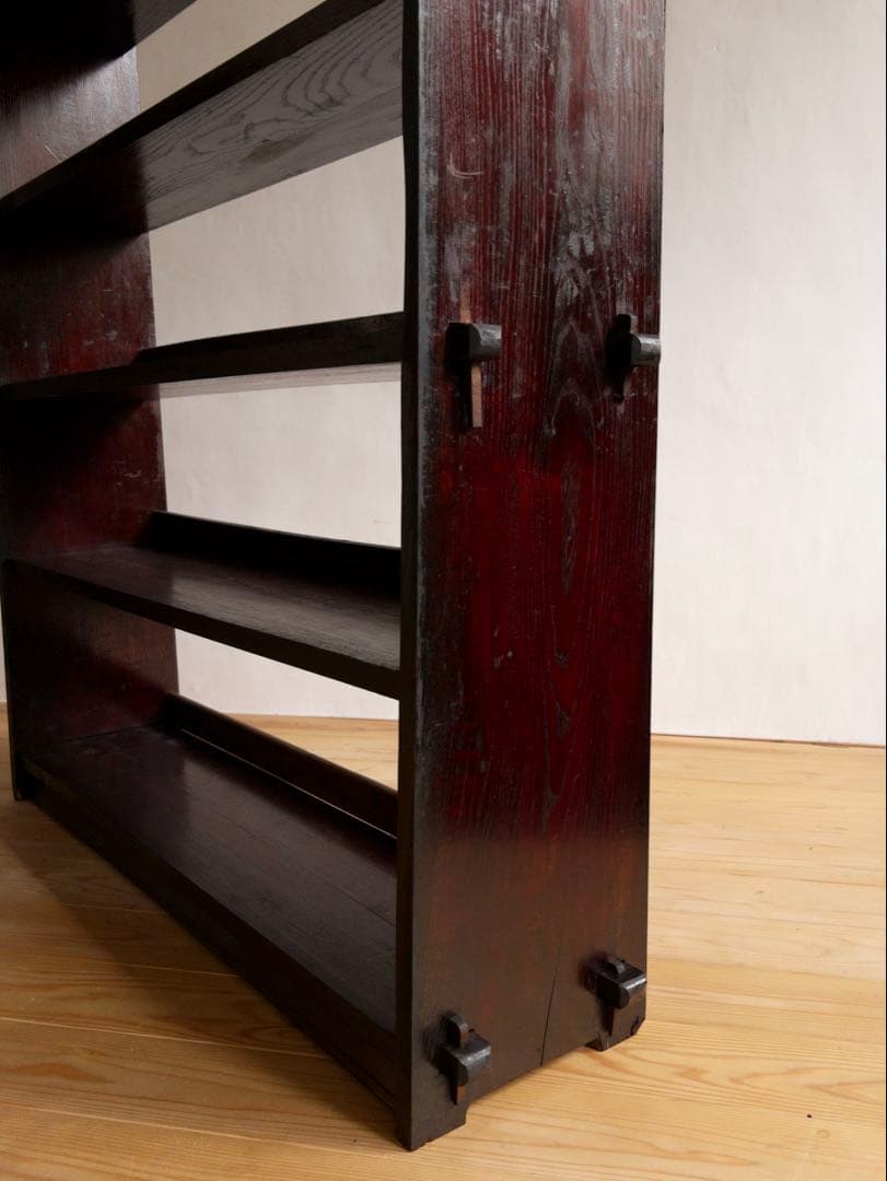 本棚　木組　大型　6段　高さ189㎝　希少　和家具　古道具　古家具　アンティーク
