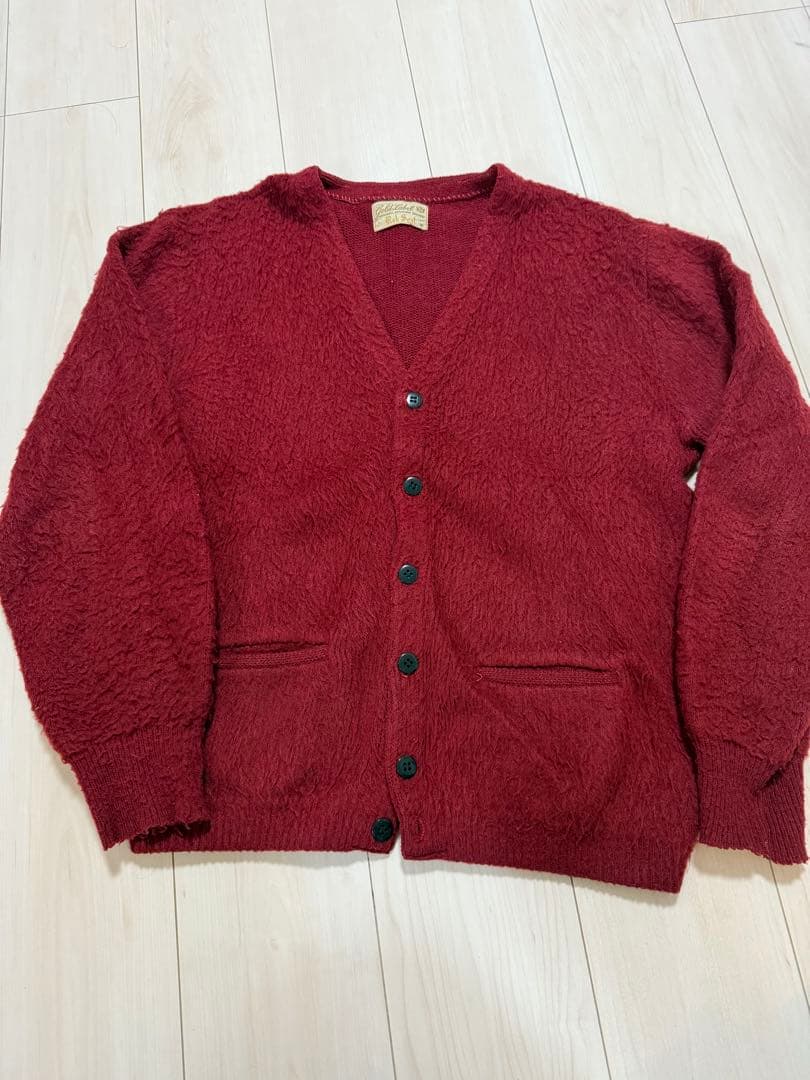 50-60s モヘアカーディガン　毛足長