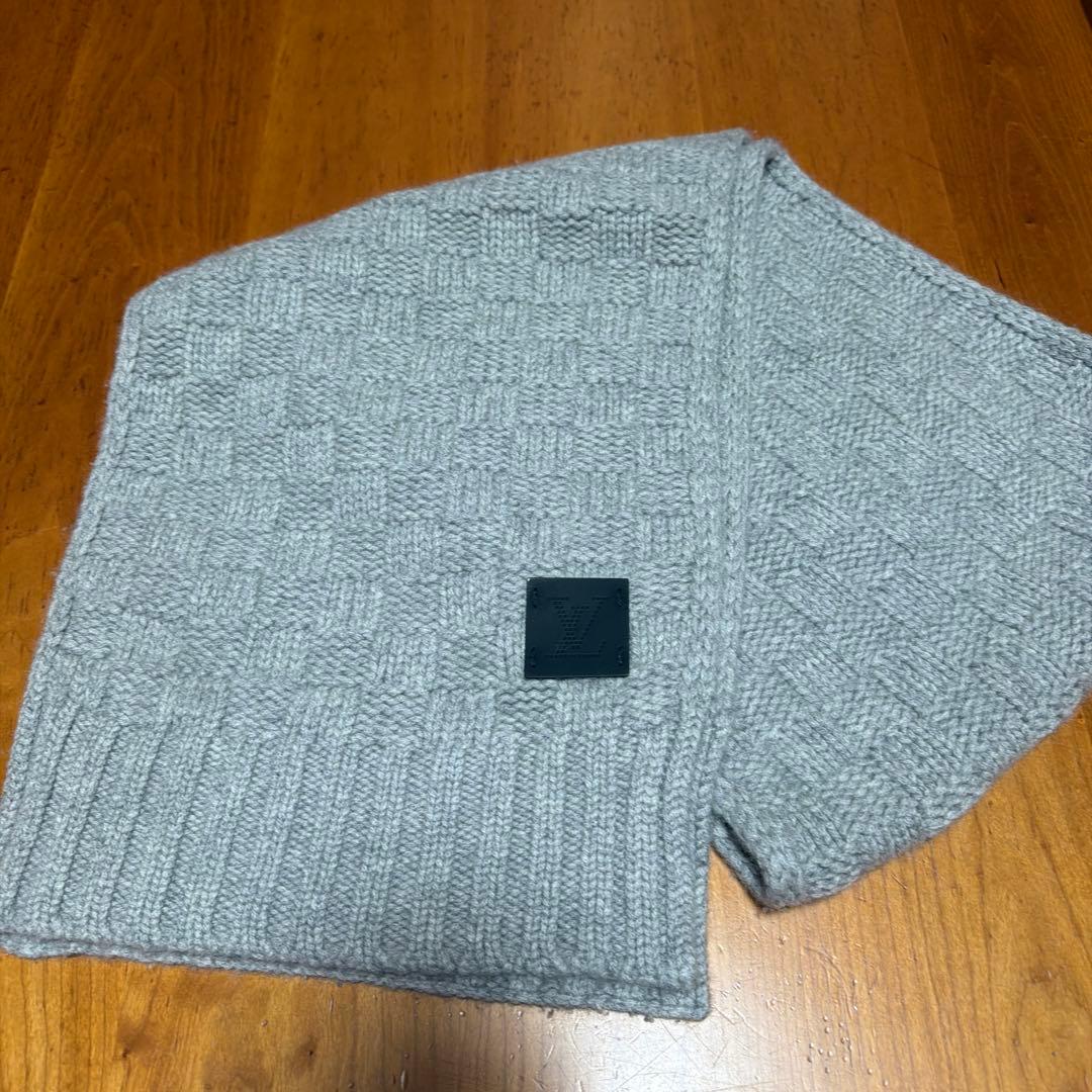 Louis Vuitton ウール マフラー グレー