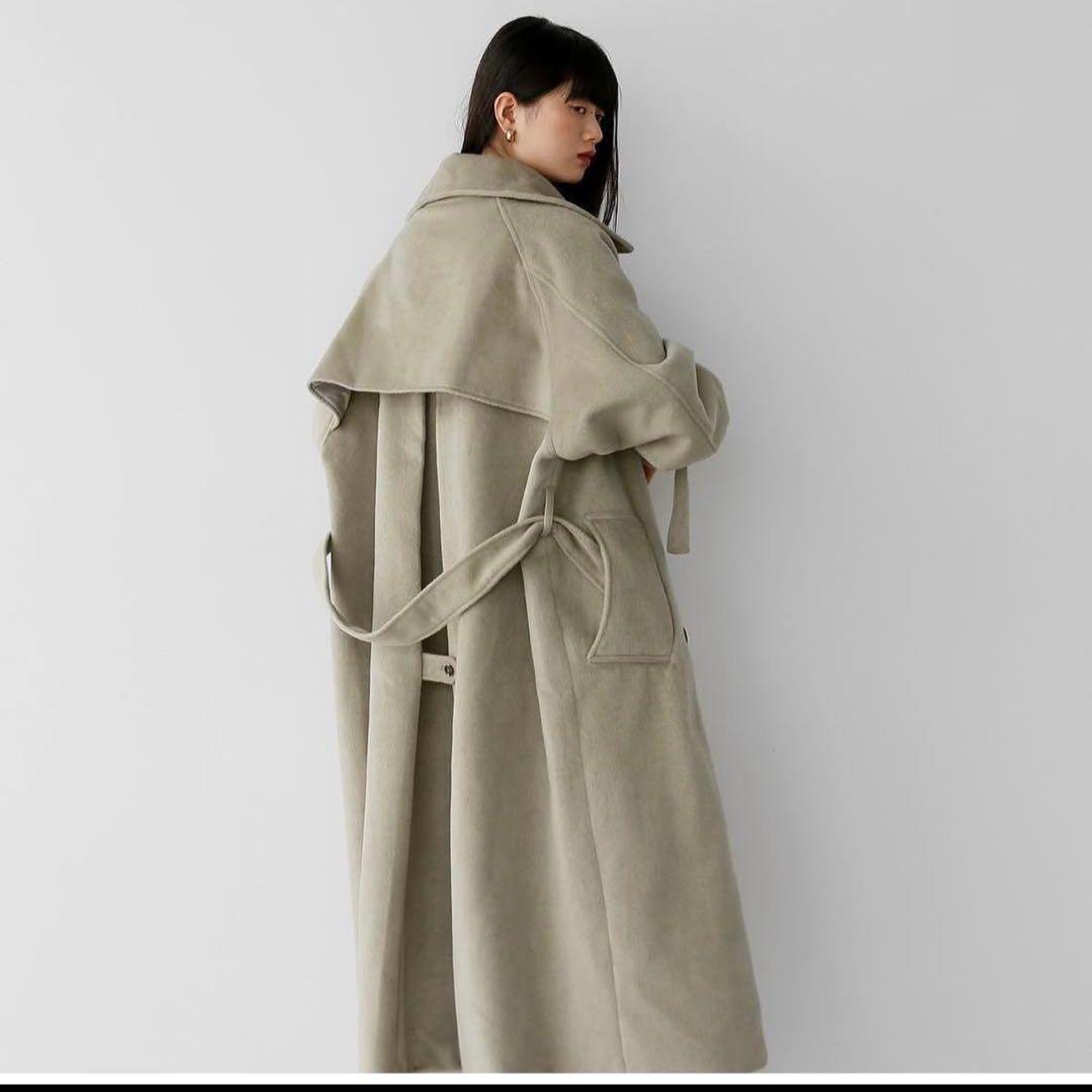 cara by katrin tokyo ビジューボタンメルトントレンチコート