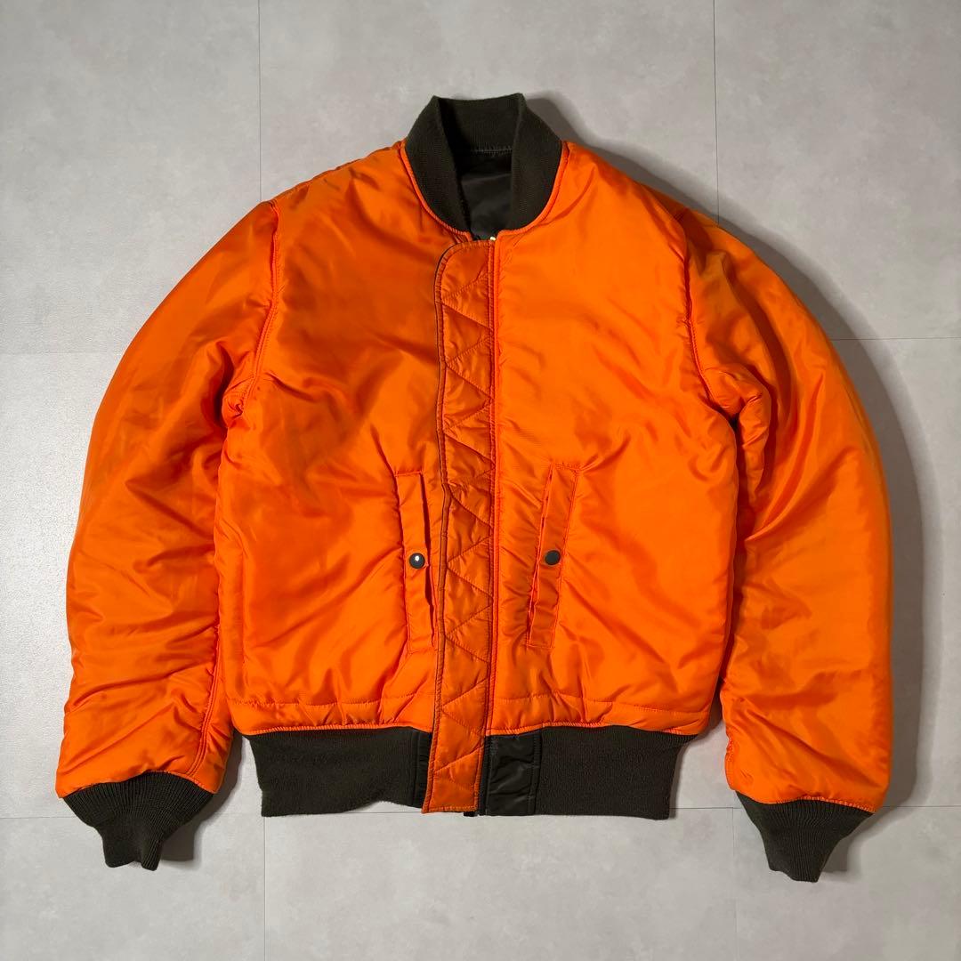 【美品】アルファインダストリーズ MA-1 フライトジャケット グレー Mサイズ