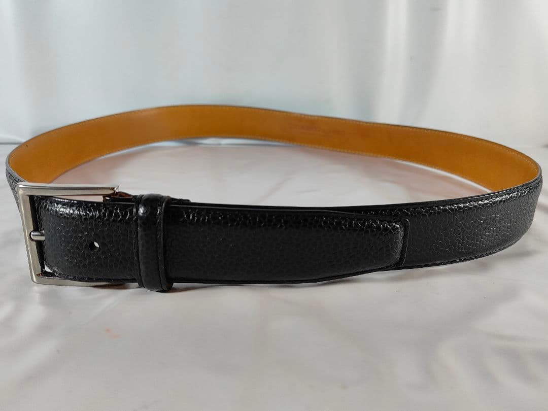 【極厚】クロケット＆ジョーンズ　高級スコッチグレインカーフベルト　英国製正規品