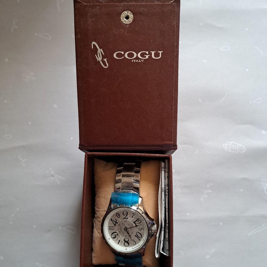 自動巻き時計 ホワイト文字盤 シルバーバンド