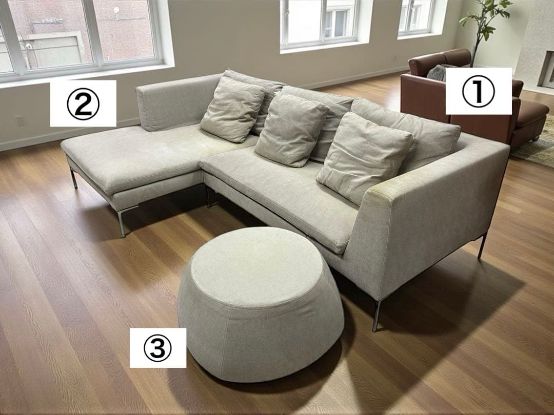 B&B Italia カウチソファ Ｌ字 b&bイタリア チャールズ ②