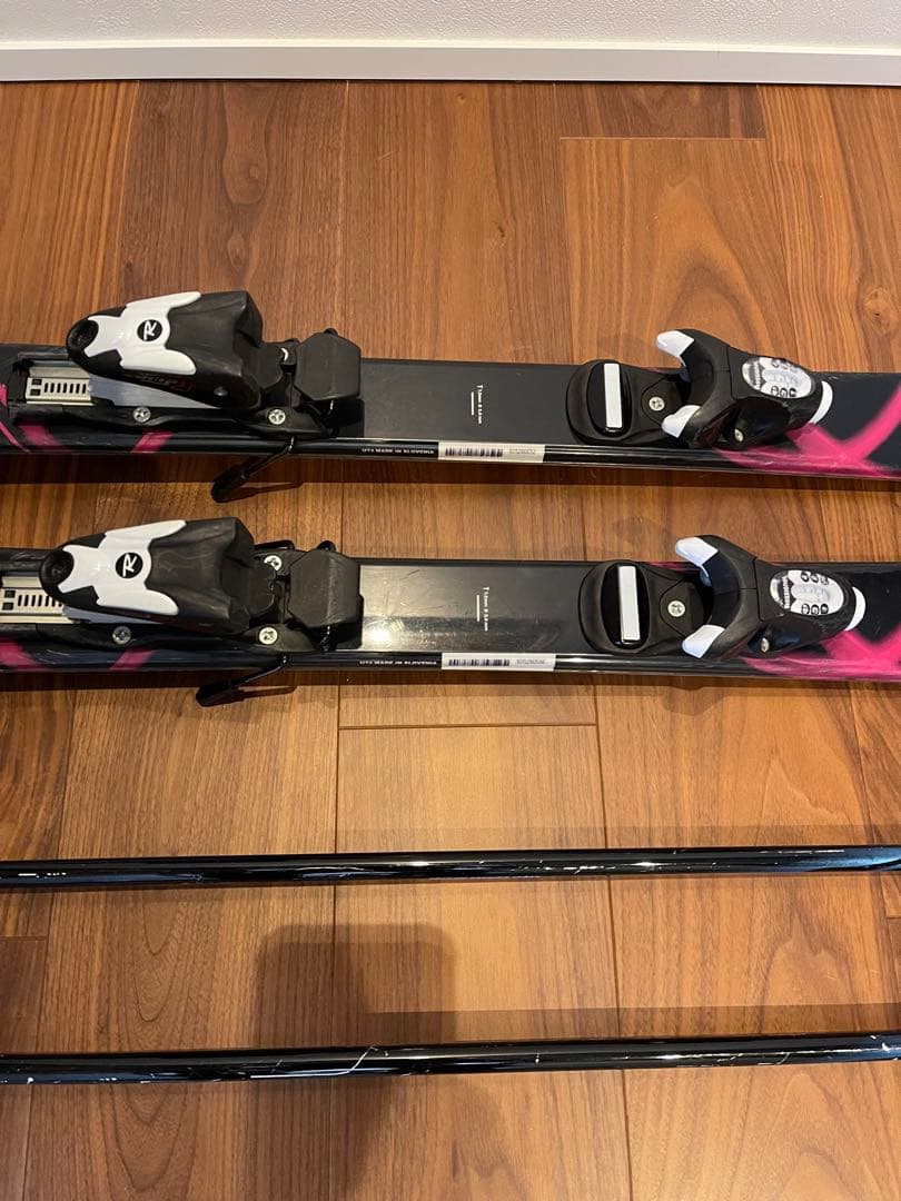 NISHIZAWA 子供用スキー板 120㎝　ストックセット ブラック ピンク