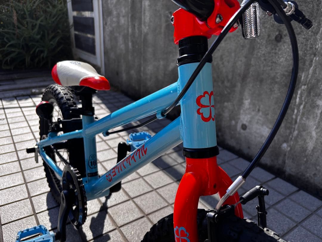 ※可能な限り引き取り※ヨツバサイクル　ラムネブルー　16インチ　メンテ済