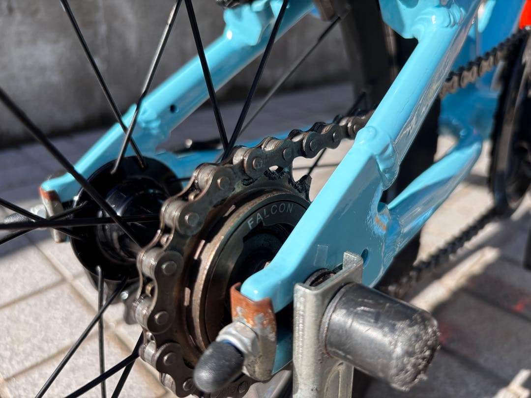 ※可能な限り引き取り※ヨツバサイクル　ラムネブルー　16インチ　メンテ済