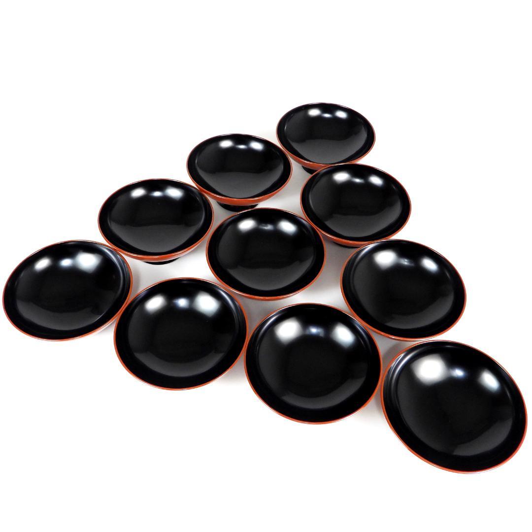 漆器　輪島塗　木製　蒔絵　吸物椀　蓋付椀　汁椀　10客