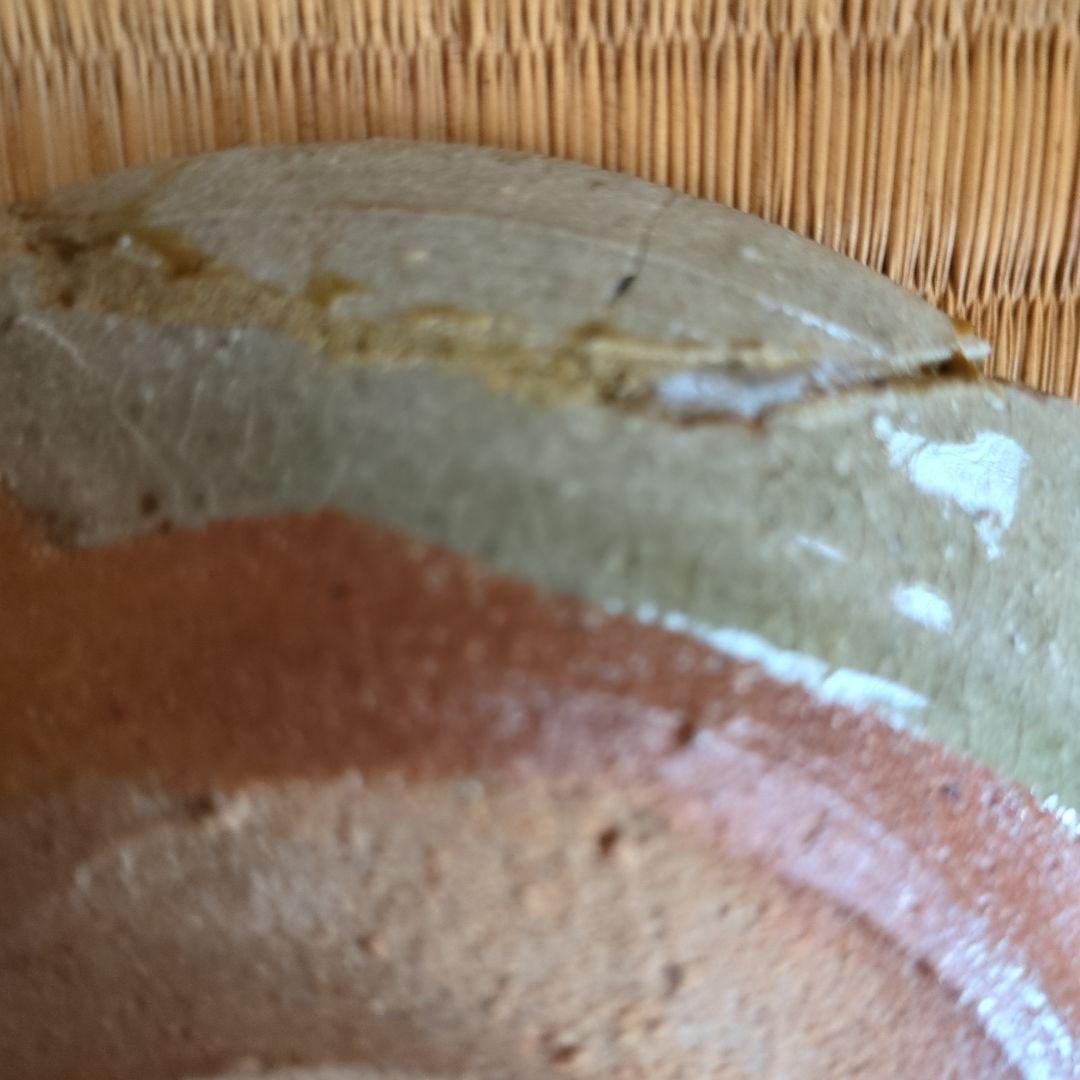 うさぎの絵柄 平茶碗 約12cm　絵唐津平茶碗　骨董品