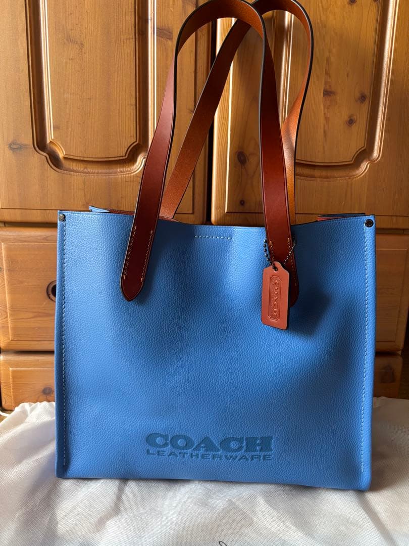【新品】COACHコーチ リレー トート 34 ブルートートバッグ！女の子にも♪