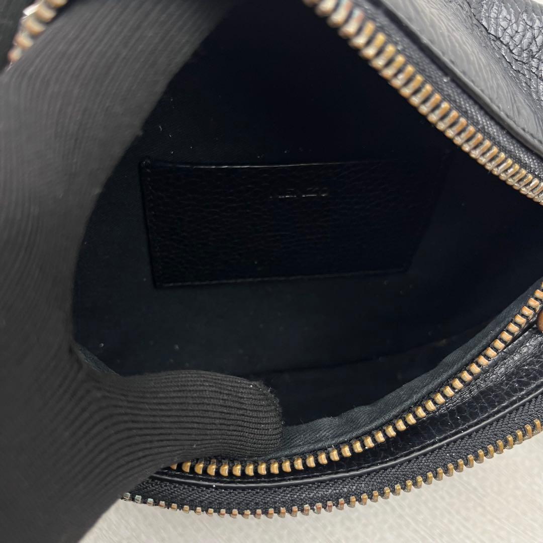 希少モデル✨ KENZO ケンゾー ボディバッグ ショルダーバッグ レザー 黒