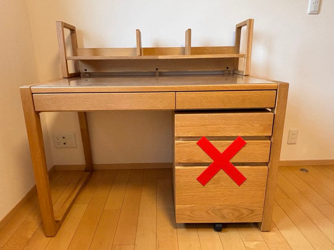 新品アクタス学習机 送料無料 フォピッシュ4点セット オーク無垢デスク11万相当
