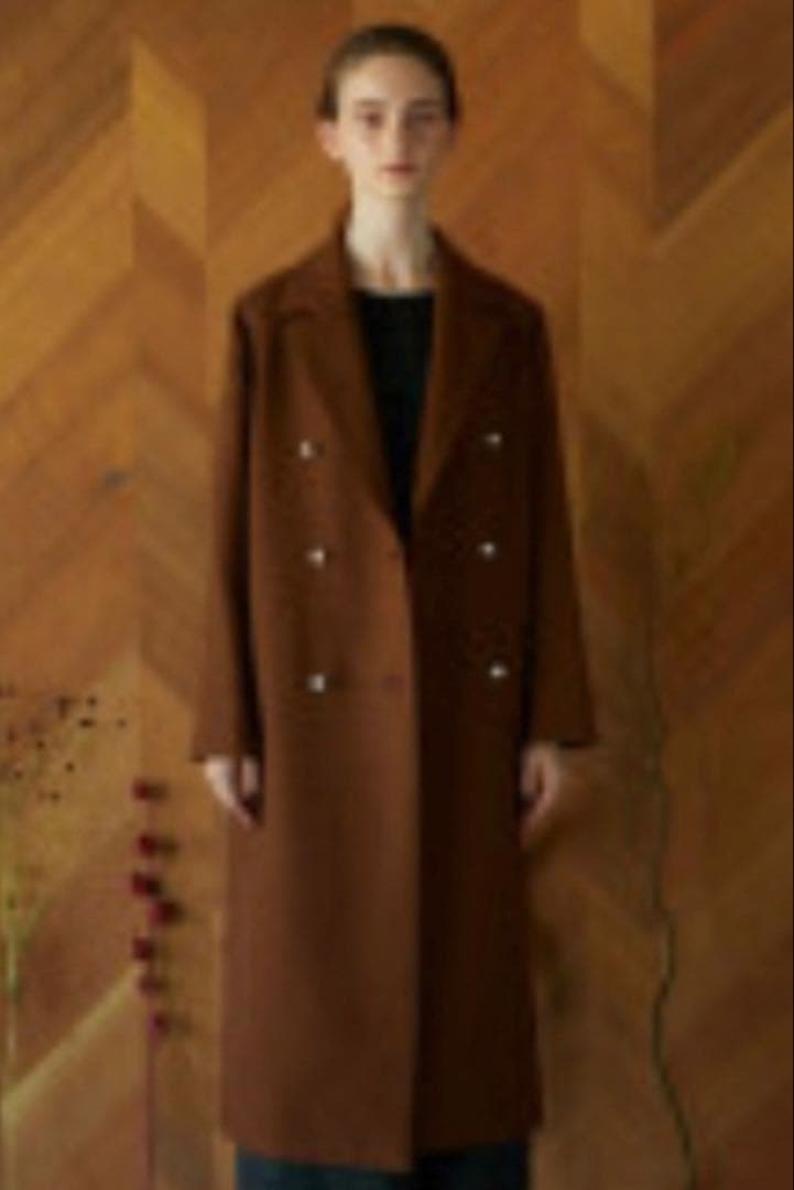 AMLILE♡ パールボタンチェスターコート BEIGE