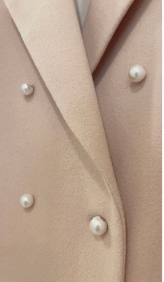 AMLILE♡ パールボタンチェスターコート BEIGE