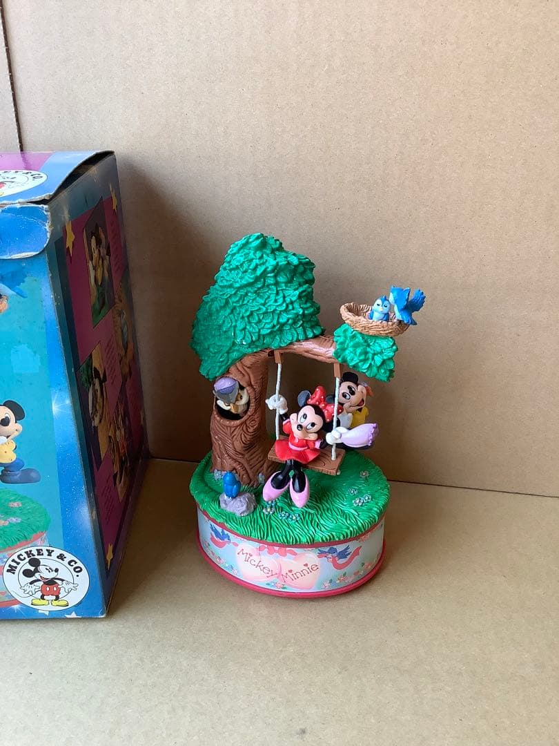 ディズニー　ミニー&ミッキーマウス　オルゴール 木のブランコ　エネスコ