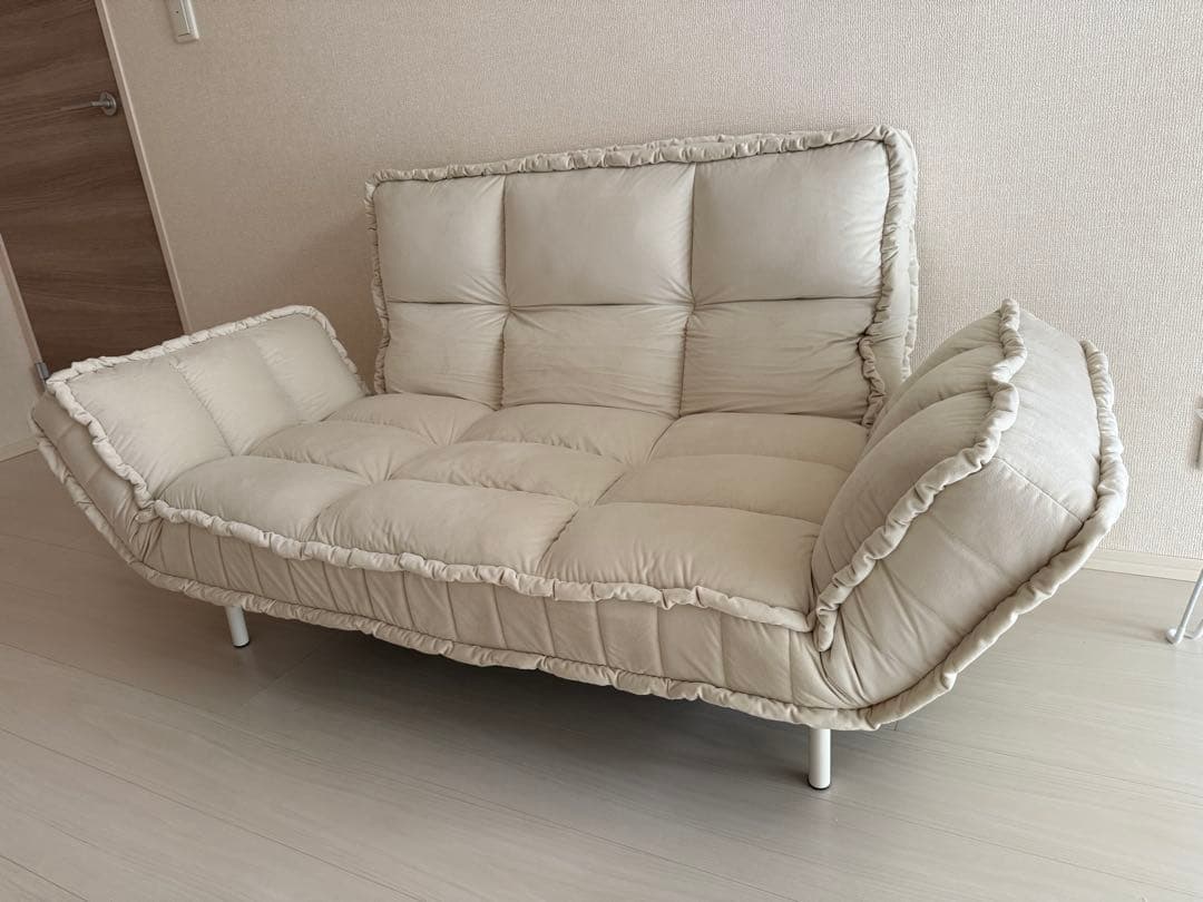 ピソラ コンパクトソファベッド 2 ホワイト