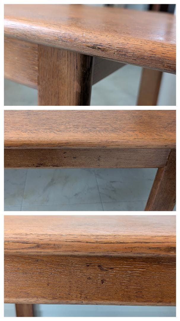 秋田木工 ナラ材 無垢 ローテーブル 70年代 ビンテージ ミッドセンチュリー