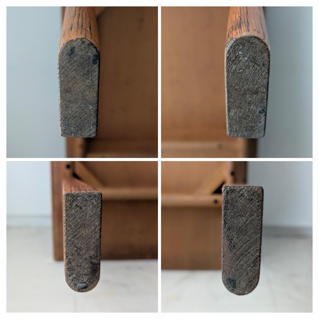 秋田木工 ナラ材 無垢 ローテーブル 70年代 ビンテージ ミッドセンチュリー