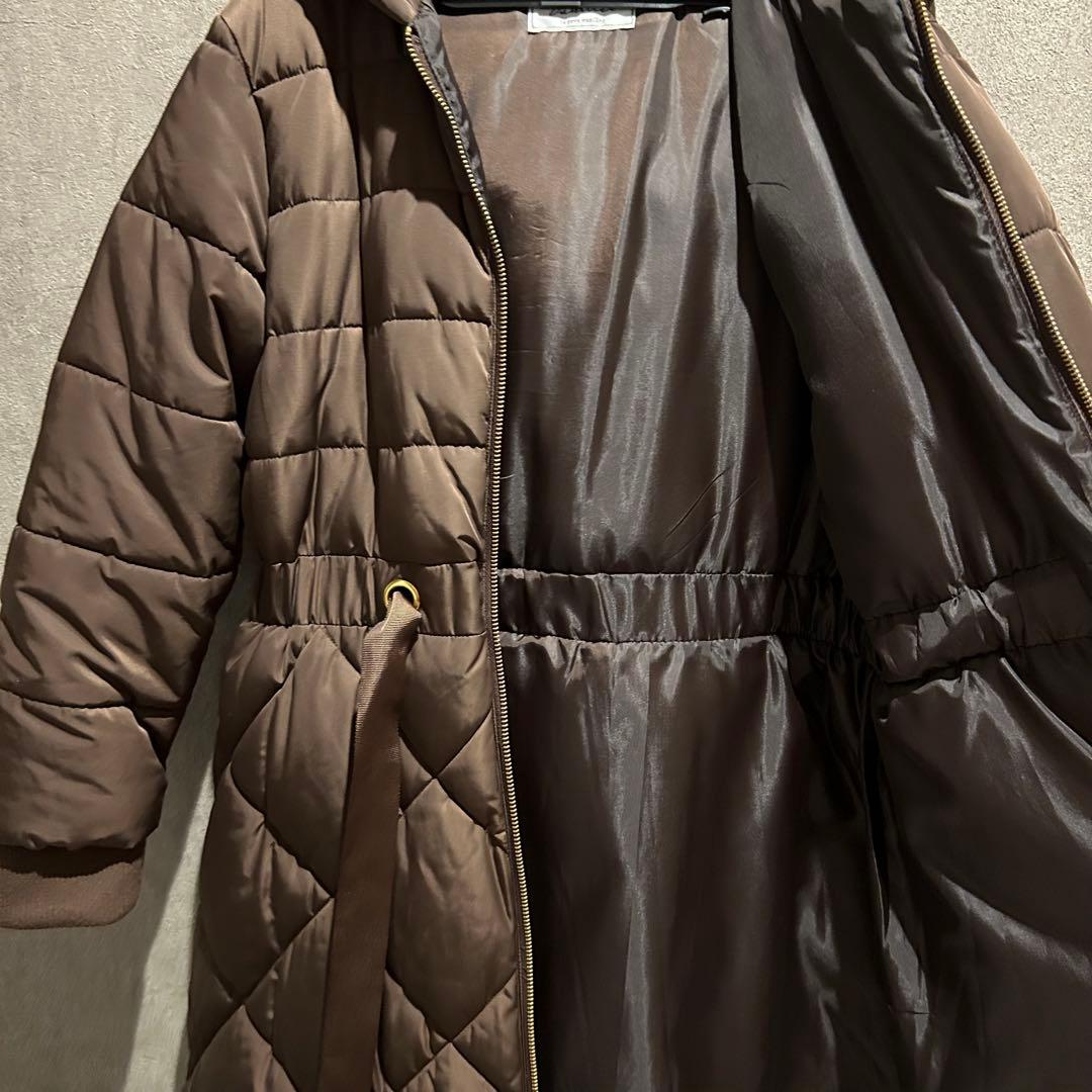 ロングコート ウエストリボン ロゴチャーム le reve vaniller