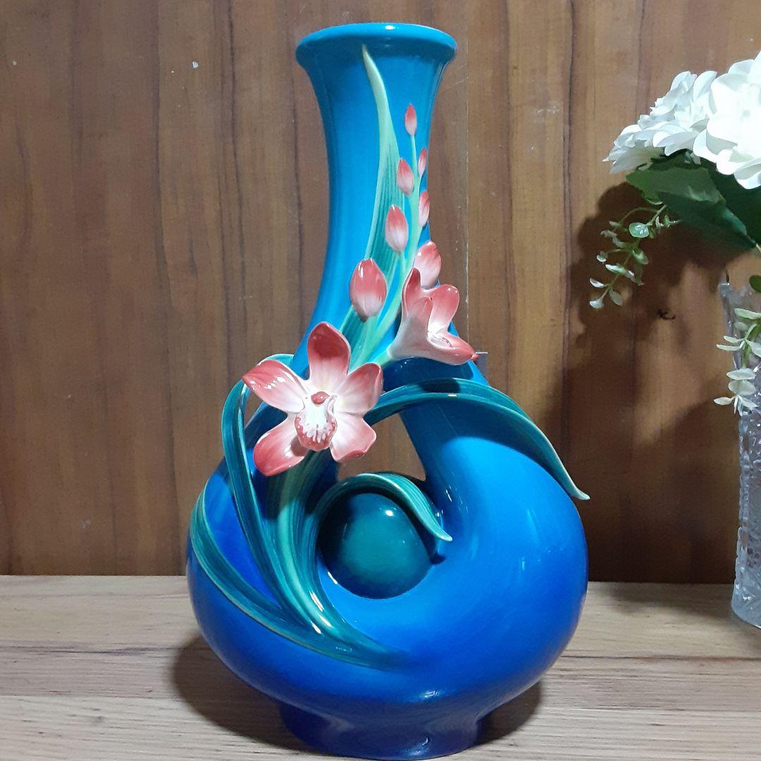 FRANZ ターコイズブルー花瓶 fz02963