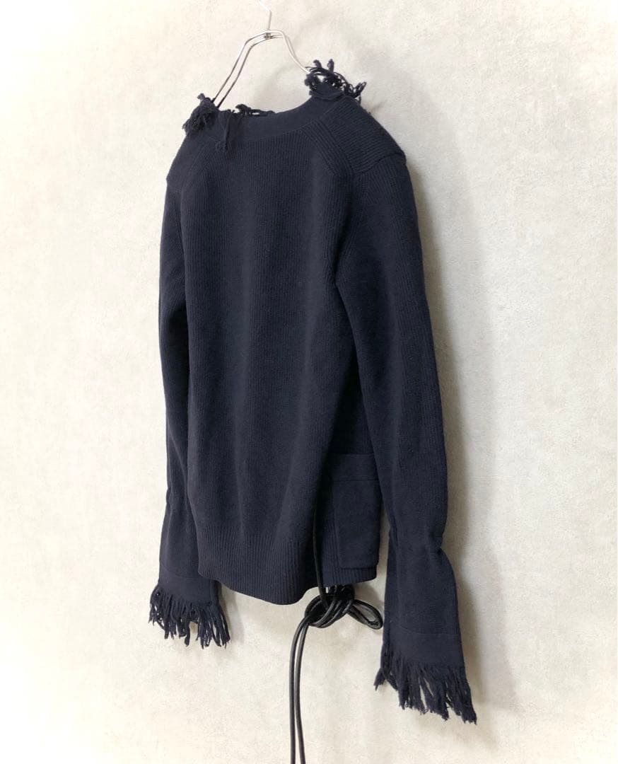 SACAI サカイ 2018AW-PRE 異素材ドッキング ニットトップス