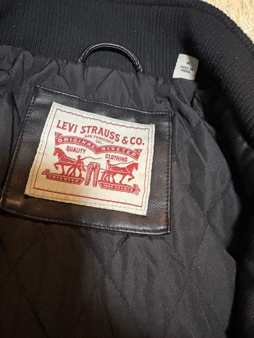 美品✨Levi’s M-65 フィールド ジャケット レザー 黒 ブラック M