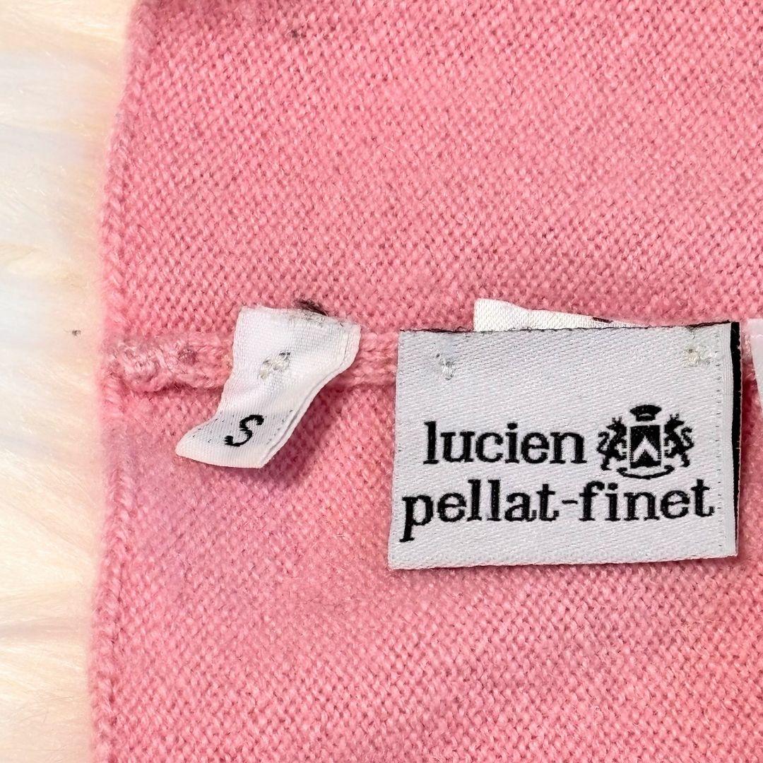 本物 ルシアペラフィネ カシミヤ バタフライ セーター ピンク×黒 Ｓ