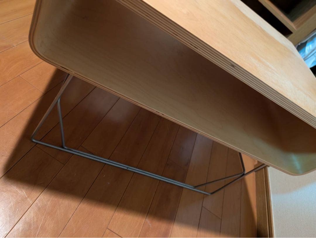 【送料込】Offi スクープテーブル バーチ材 ロー サイド デスク 木製家具