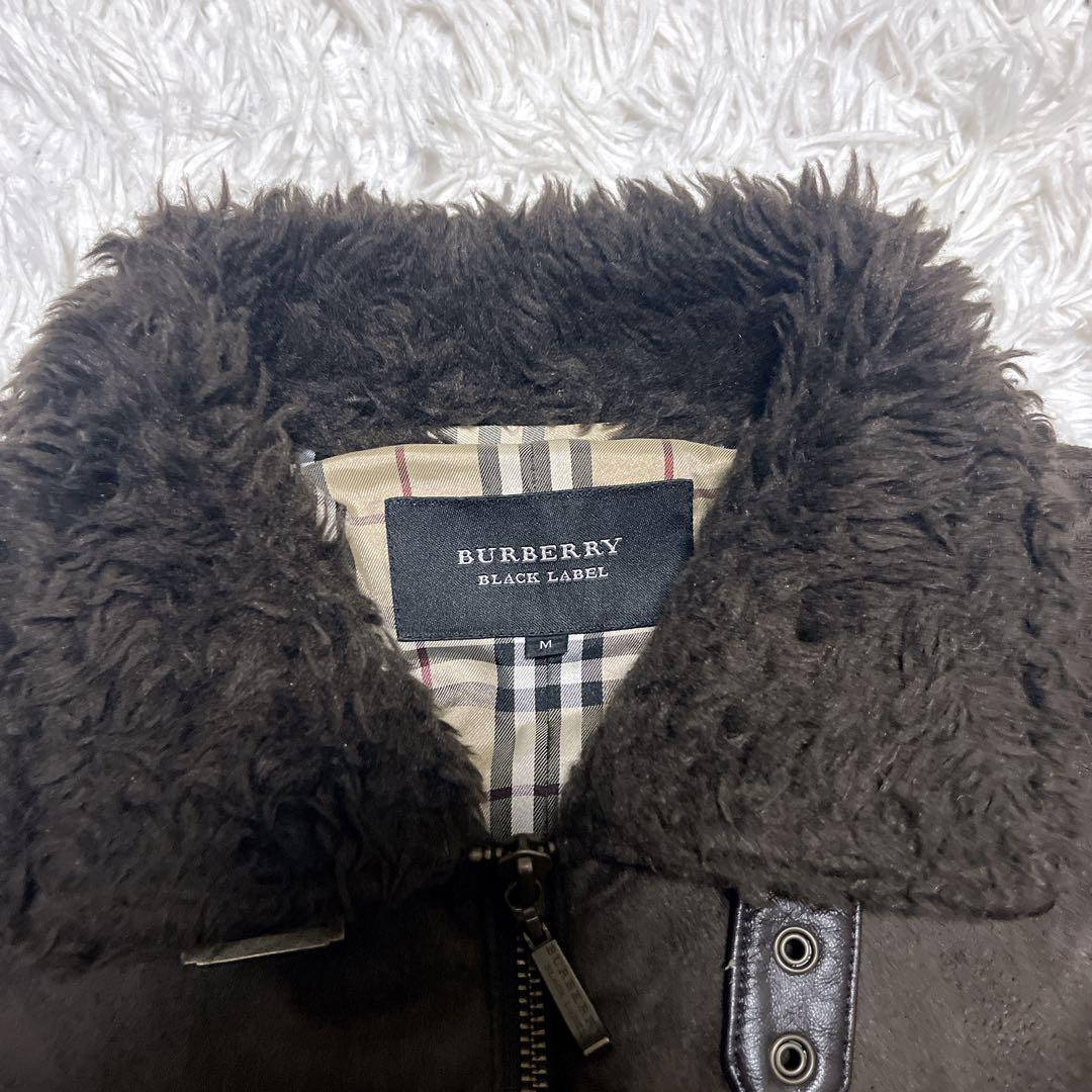 【美品】 BURBERRY BLACK LABEL ムートンジャケット ボア