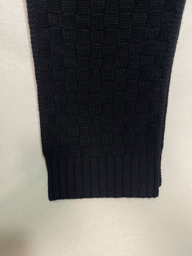 ★LOUIS VUITTON★カシミヤ★ニット マフラー★ダミエ★ブラック★LV