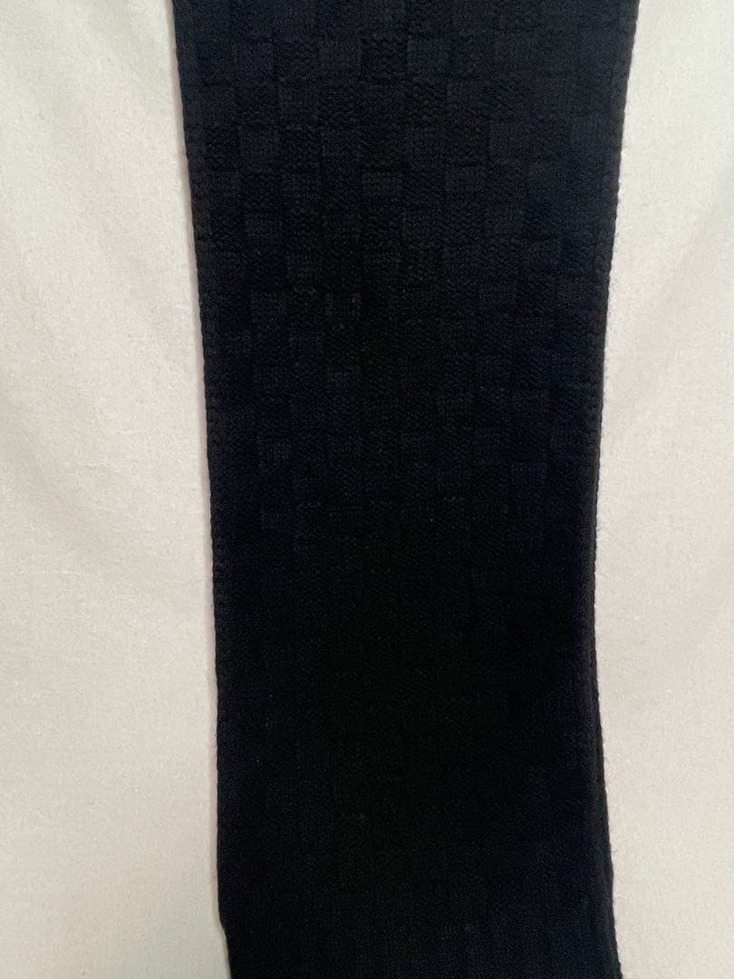 ★LOUIS VUITTON★カシミヤ★ニット マフラー★ダミエ★ブラック★LV