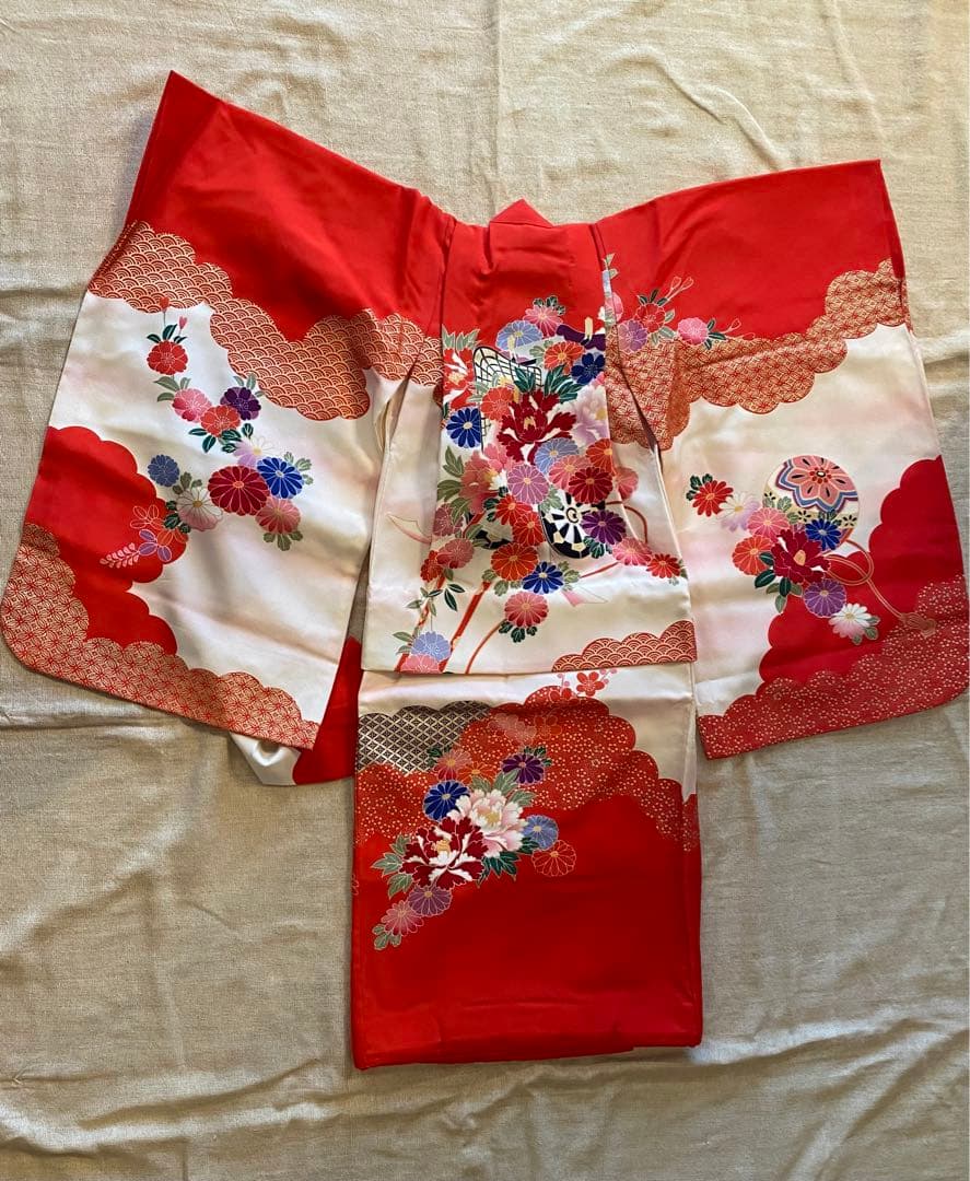 七五三 女の子 3歳 着物一式 絹100%