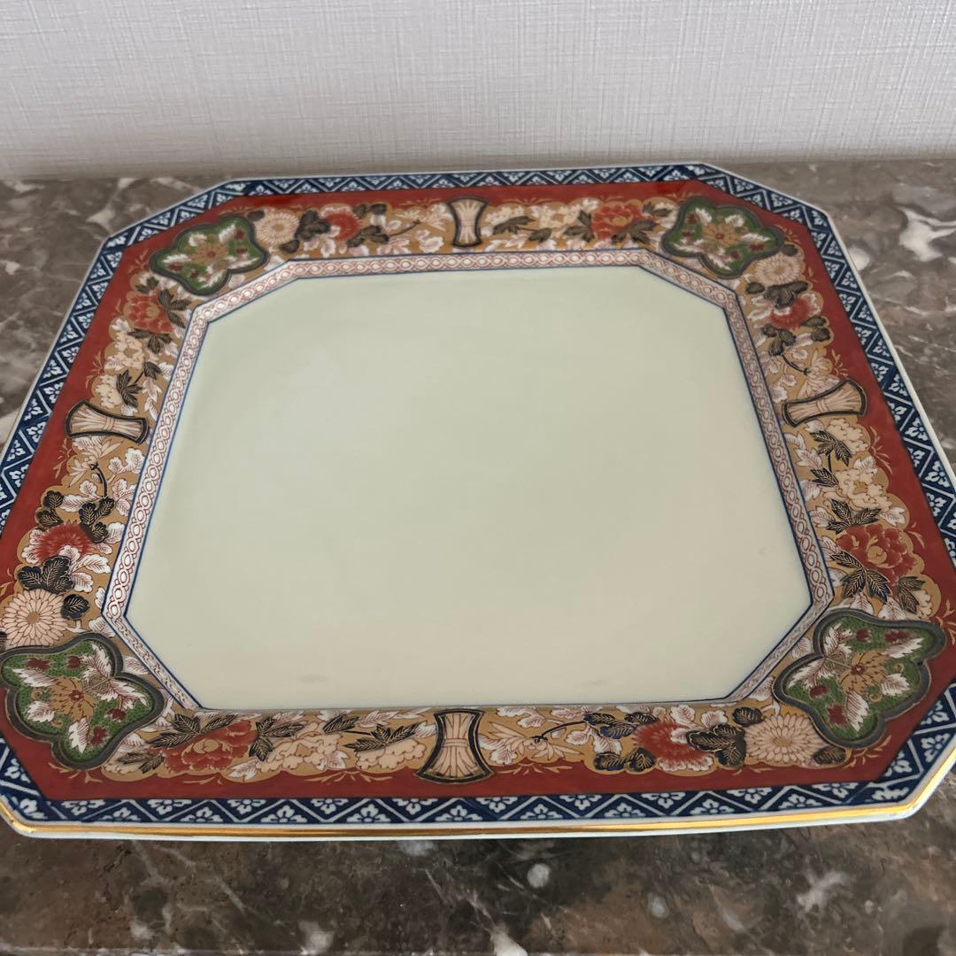 【未使用に近い】有田焼　日肥其泉 昭和年製　極錦金彩古伊万里　飾り皿