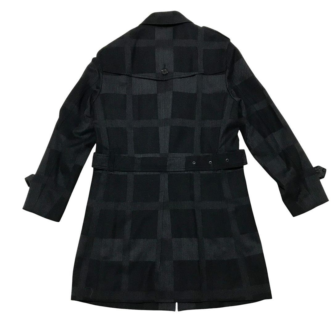 【極美品】ブラックレーベル チェック ウール トレンチコート