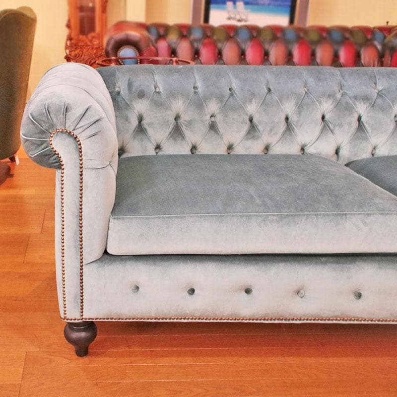 ベルベット ソファセット グリーン 3人がけ 122-340