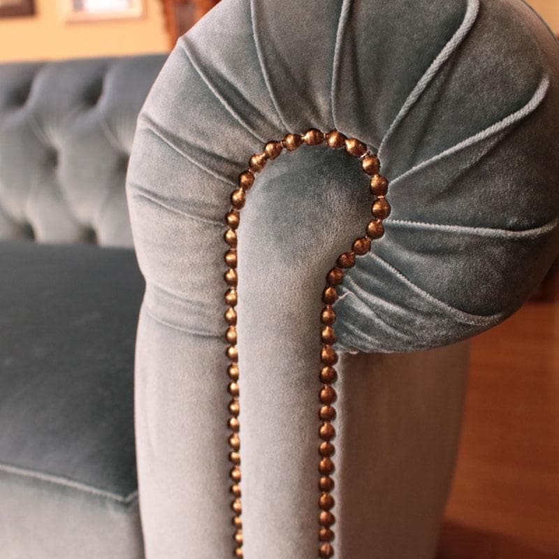 ベルベット ソファセット グリーン 3人がけ 122-340