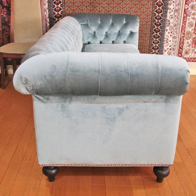 ベルベット ソファセット グリーン 3人がけ 122-340